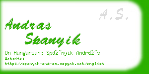 andras spanyik business card